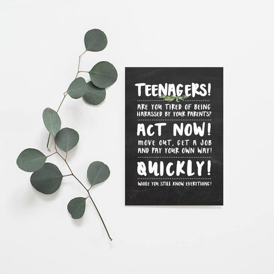 Teenagers!  Act Now! - Misiu Papier